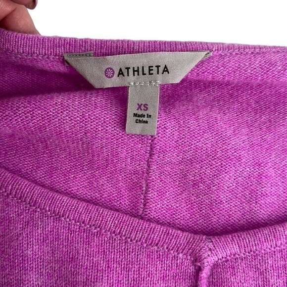 Athleta cashmere sweater off the shoulder relaxed fit comfort lounge soft sz xs - Picture 14 of 14